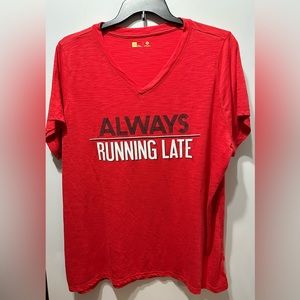 Xersion Womens V-Neck Short Sleeve T-Shirt Plus